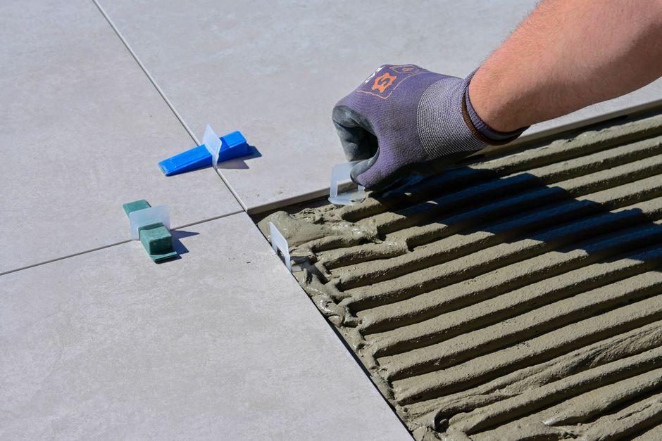 Un chantier et du carrelage